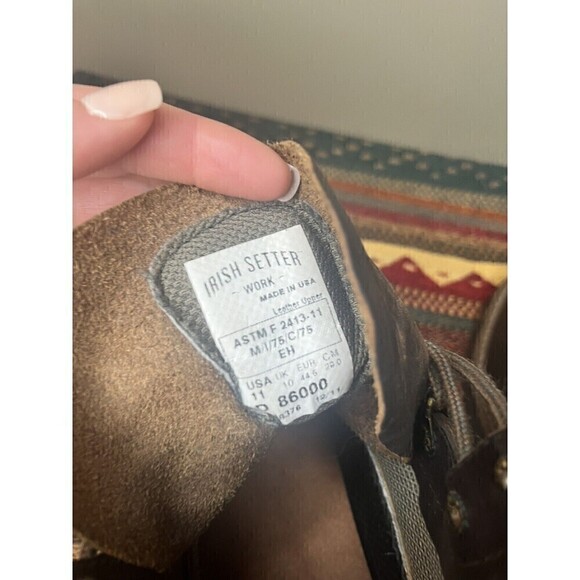 Irish Setter Redwing Made In USA 8600 Leather Safety Toe Work Boot Mens 11D main image 4